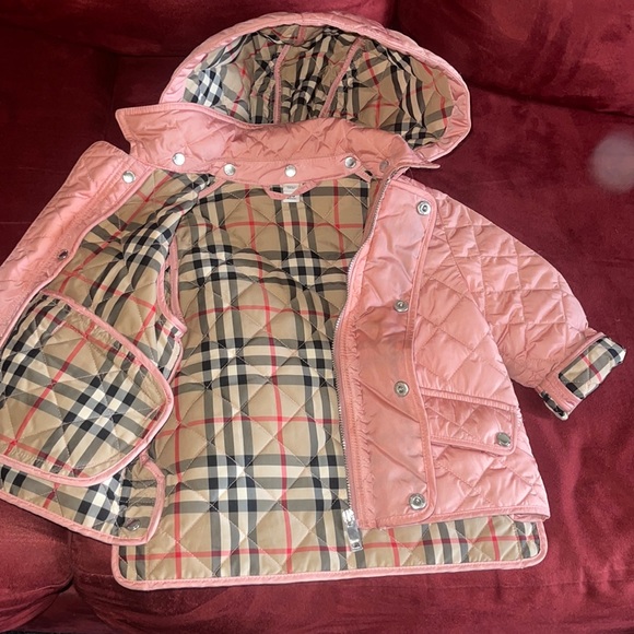 Baby girl Burberry jacket worn twice